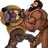 Arkady Pugachevsky: Heracles slaying the Nemean lion